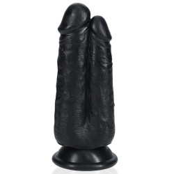 Real Rock Double Gode Two In One 15.5 x 6.5cm Noir